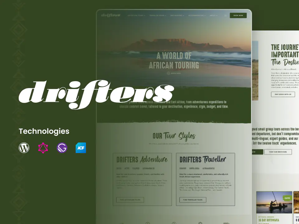 Drifters website screenshot