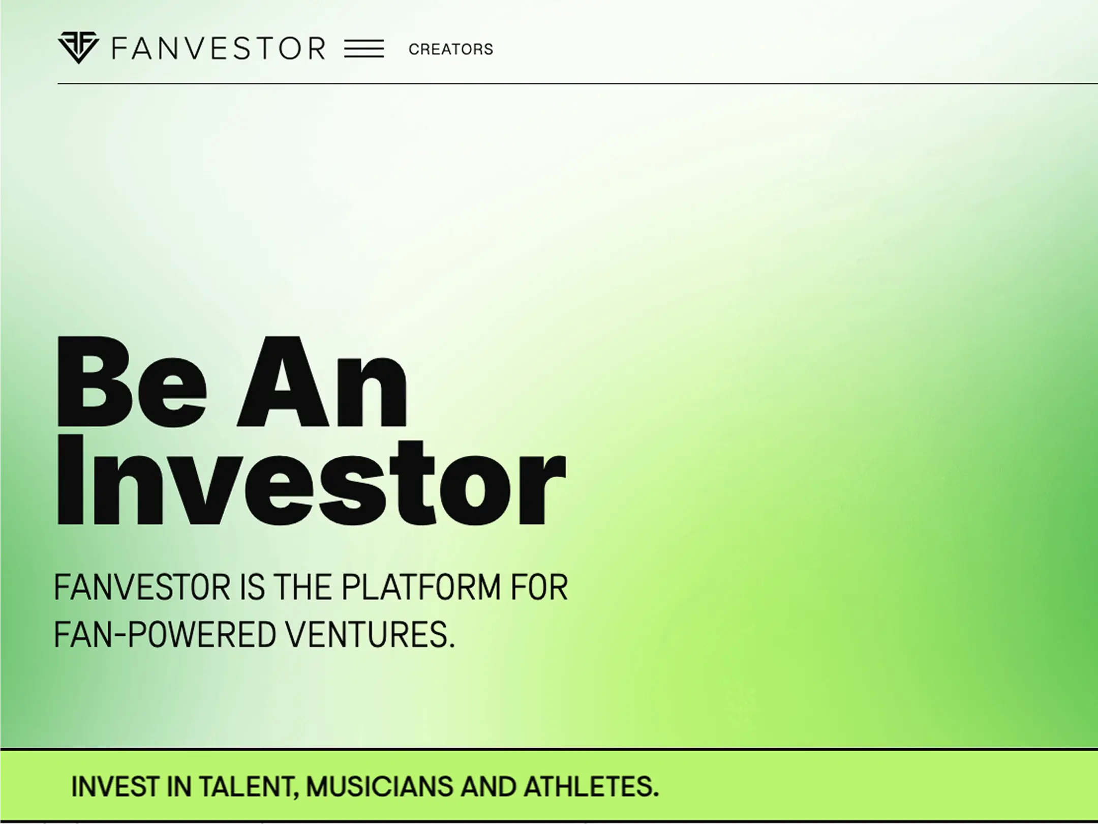 Fanvestor website screenshot