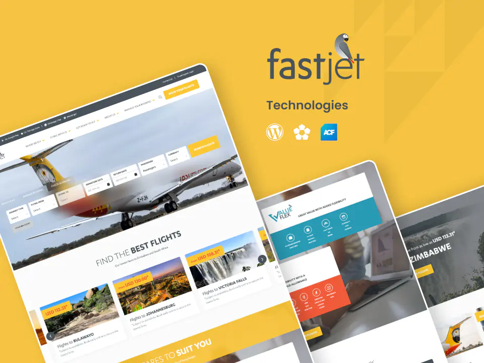 Fastjet website screenshot