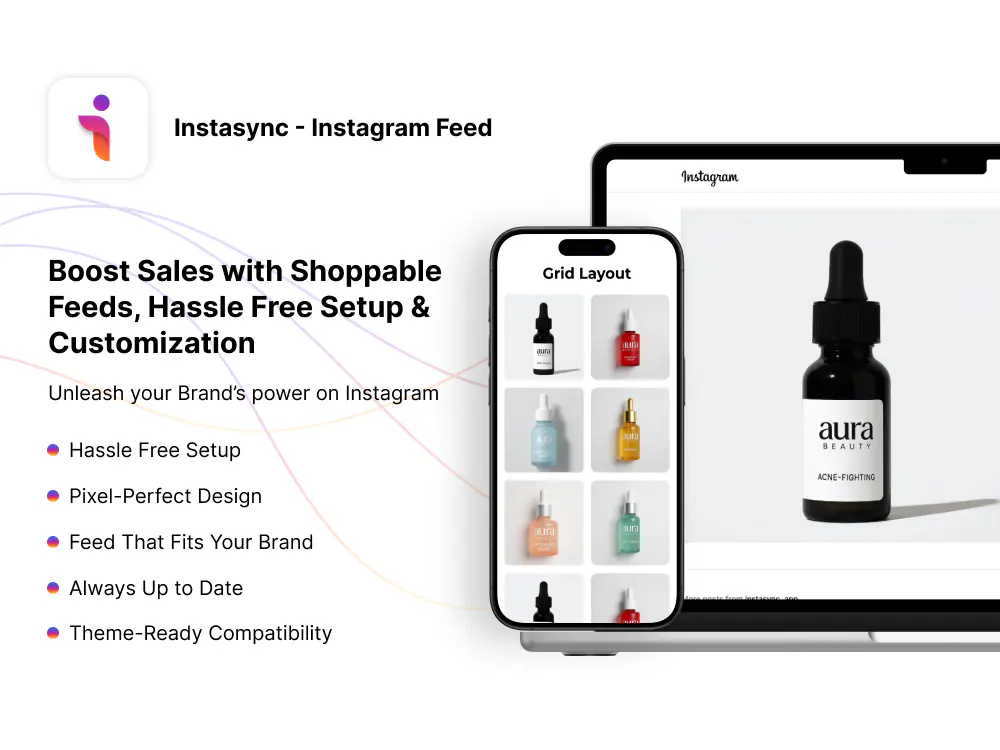 Instasync Instagram Feed app screenshot