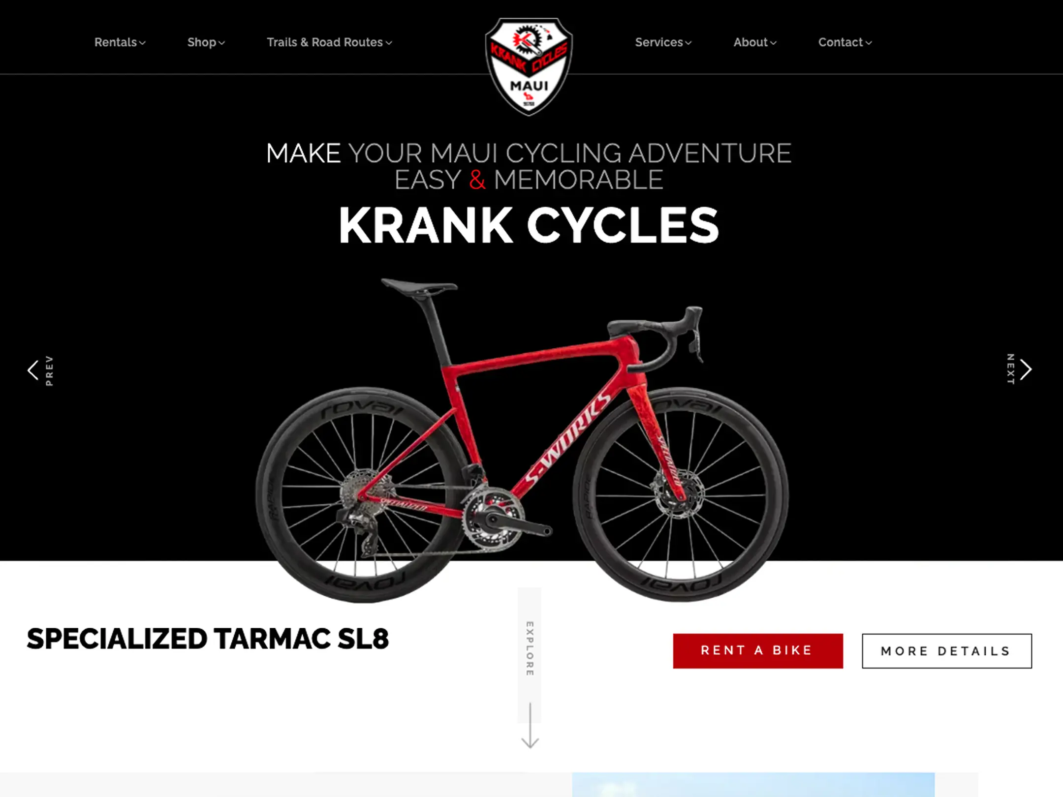 Krankmaui website screenshot