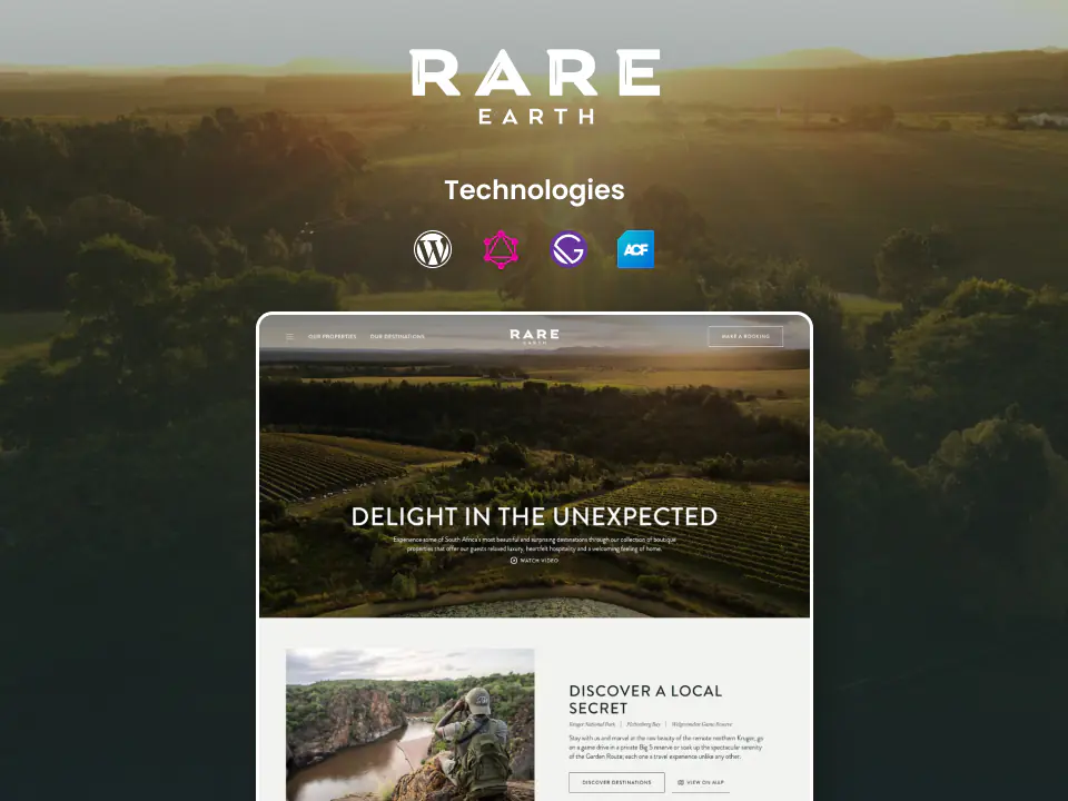 Rare Earth website screenshot
