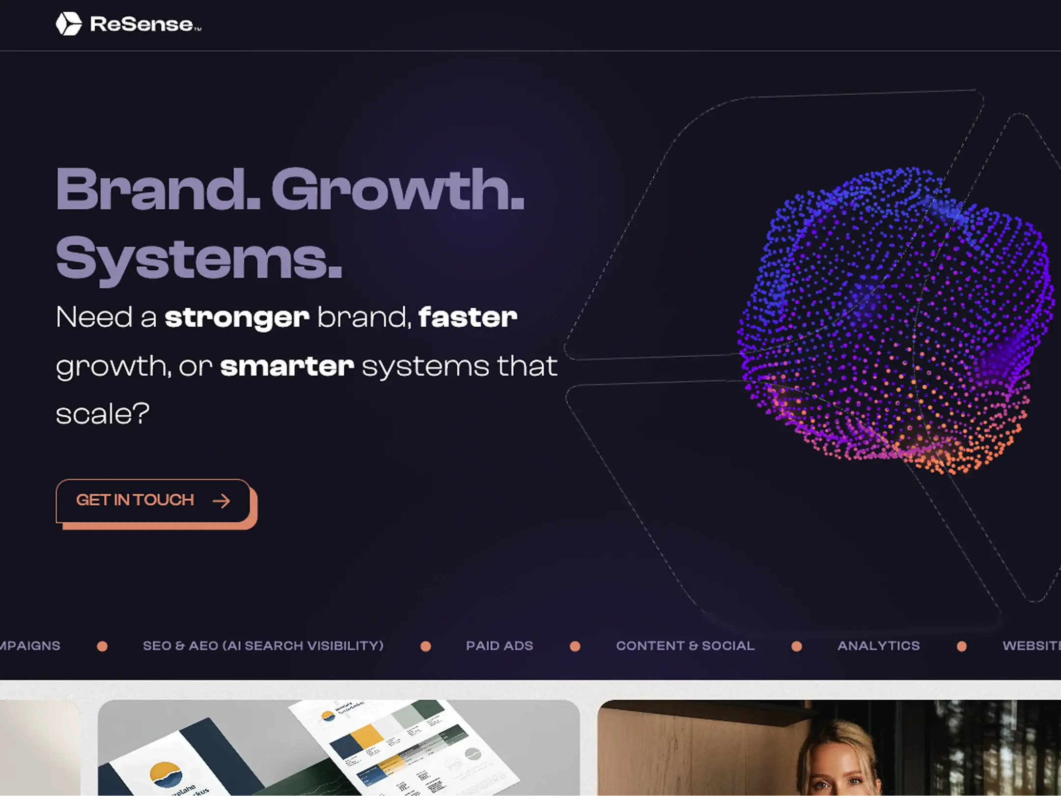 Resense Agency website screenshot