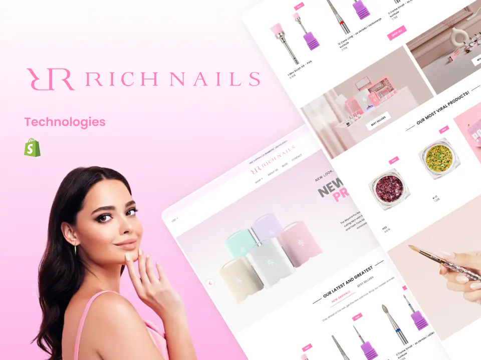 Rich Nails website screenshot