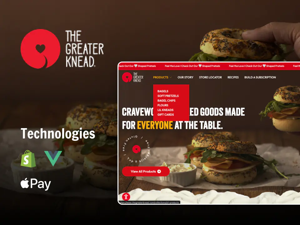 The Greater Knead website screenshot