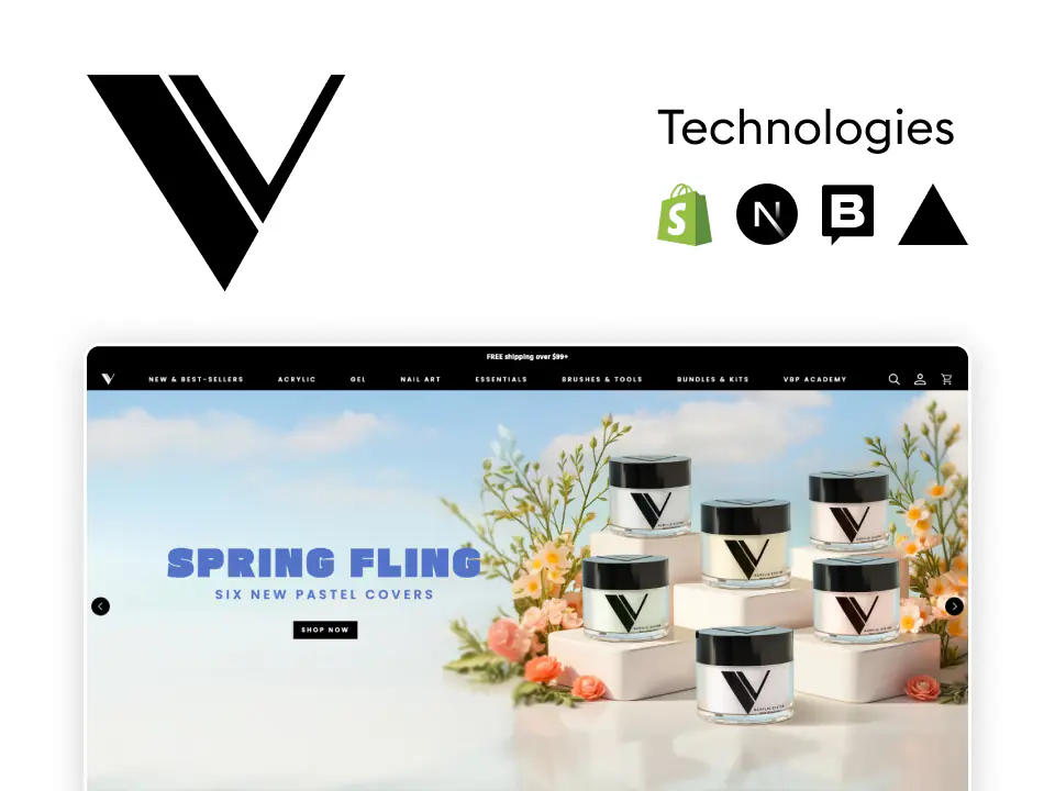 V Beauty Pure website screenshot
