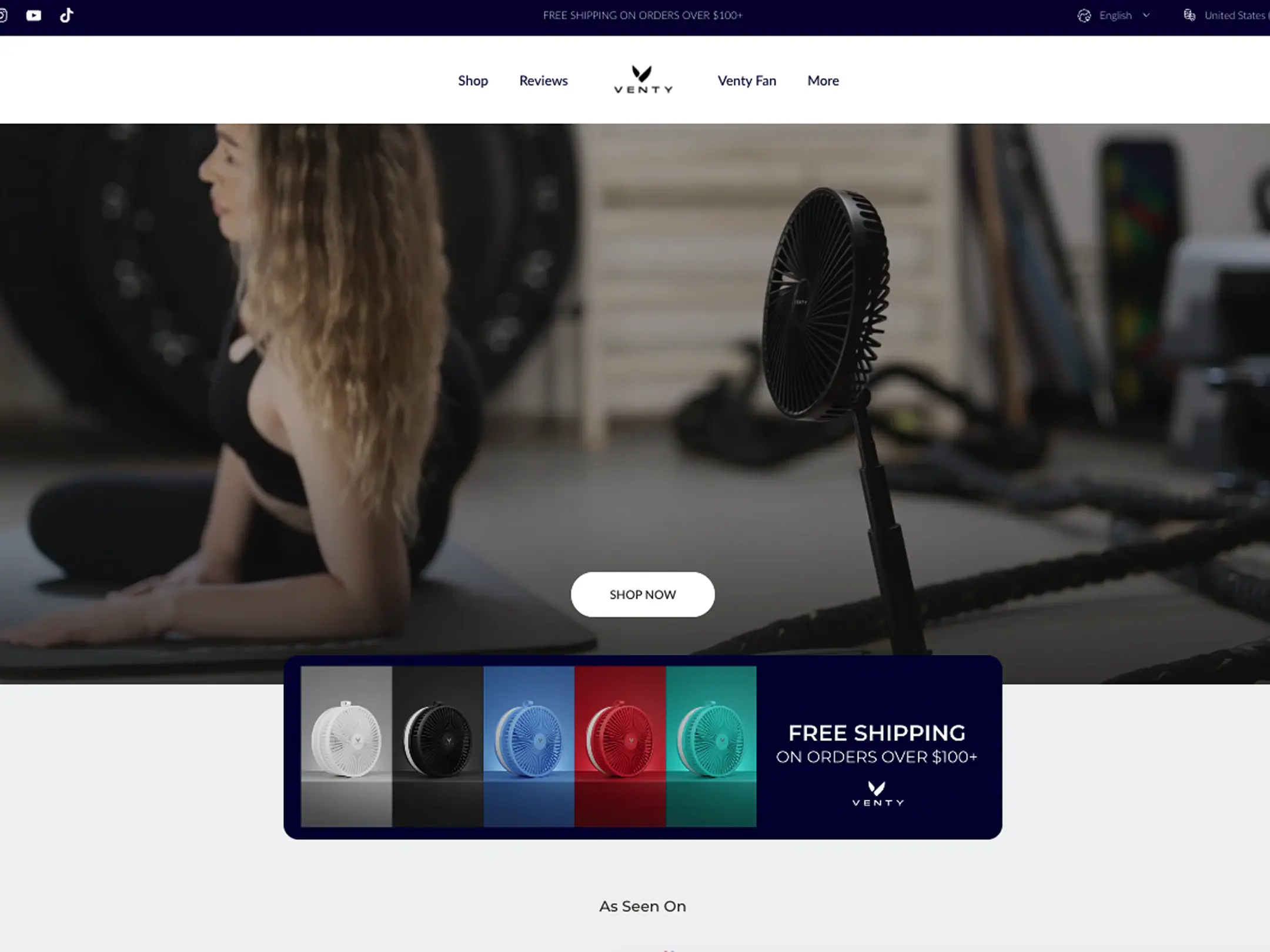 Ventyfan website screenshot